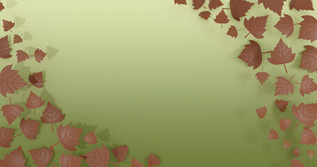 Leaves 3D Cartoon Render Background