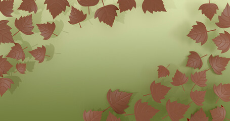 Leaves 3D Cartoon Render Background
