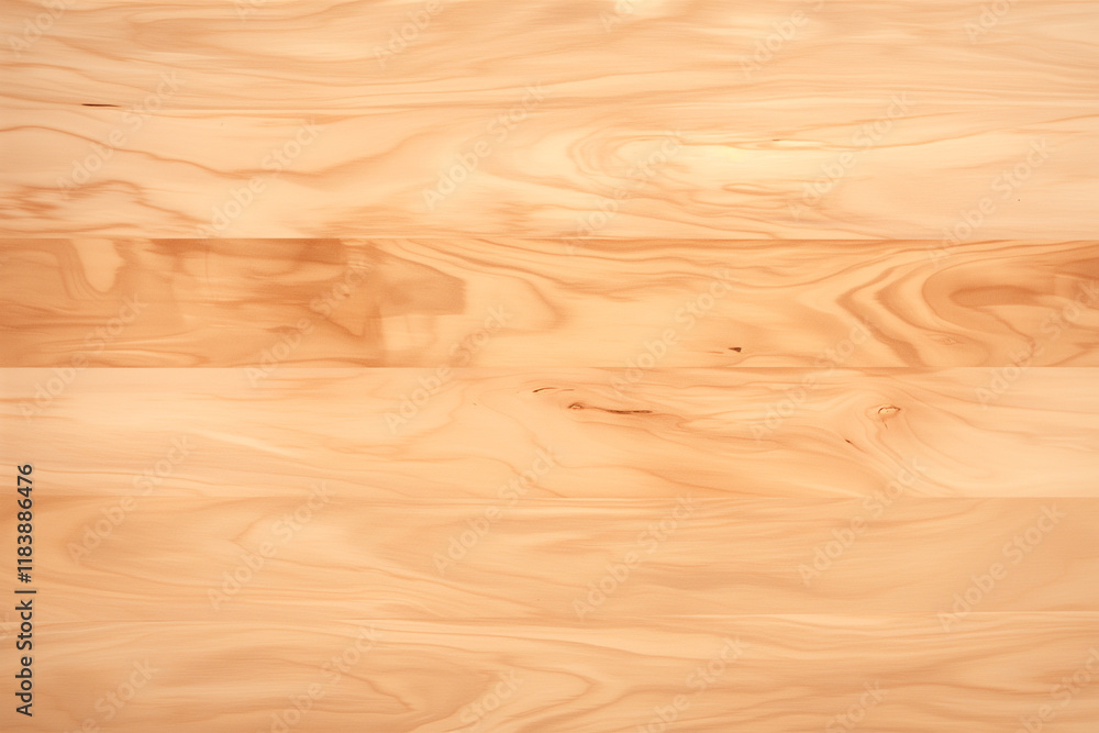 Poster light wood panel with smooth surface and natural grain pattern, isolated on white background. ideal 