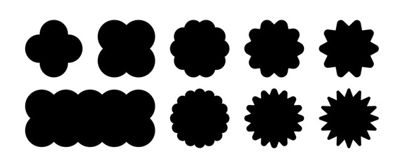 Modern bauhaus y2k geometric shapes,frames,price tags