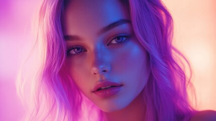 Naklejka premium Classic violet bright sweet multicolor blurred Background. Purple, ultraviolet, violet - fashion pop art gradient mesh. Trendy hipster out-of-focus effect. Horizontal Layout.