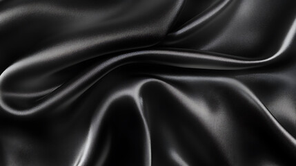 Texture, pattern, pattern, silk fabric in abstract shades of dark, silk texture, luxurious satin for abstraction, design and wallpaper, soft and blur style, smooth, black and white tones