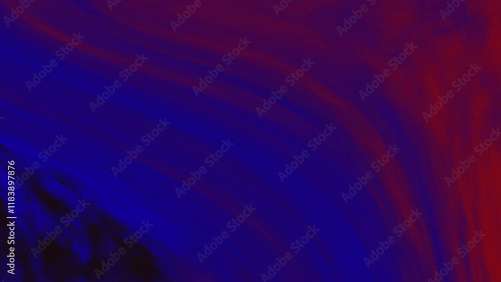 Poster captivating abstract swirls of blue and red - a dynamic play of colors and forms