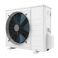 Air conditioner split system on transparent background