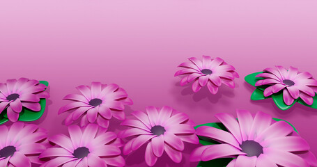 Lilac 3D Cartoon Render Background