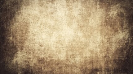 Fototapeta premium Close-up view of brown canvas texture with detailed fabric pattern and moderate vignetting, showcasing a natural, rustic, and versatile background for creative design projects