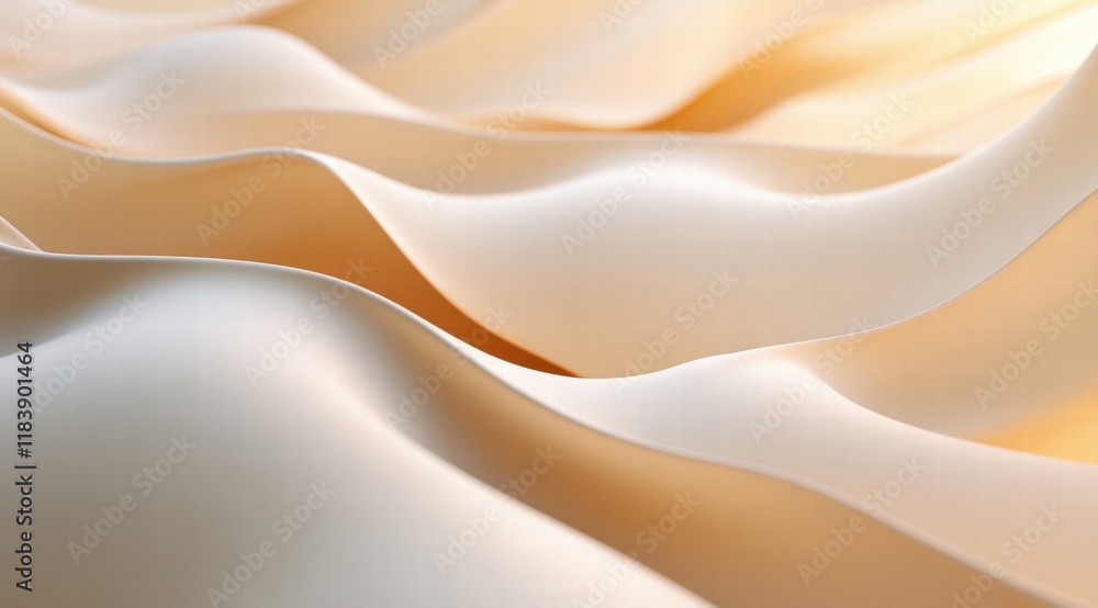 Poster abstract podium product display with flowing shapes