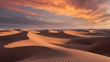 sunset over the desert