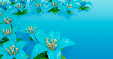 Lily 3D Cartoon Render Background