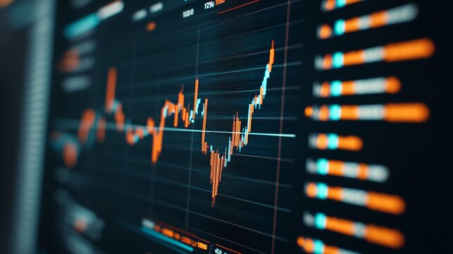 Financial graph displaying market trends and data analysis.