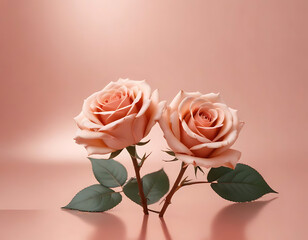 A mirrored rose gold background for premium aesthetics.