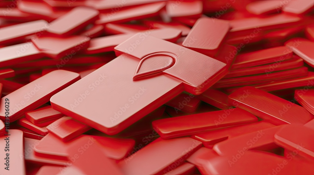 Poster red rectangular textures abstract background