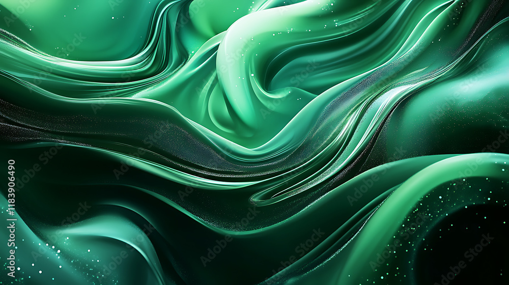 Poster abstract background with a green color