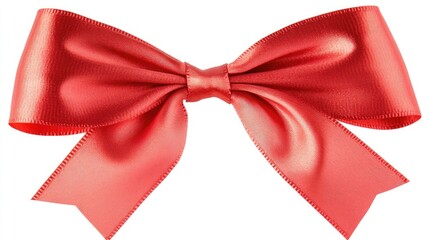 Red Satin Ribbon Bow, Elegant Gift Decoration