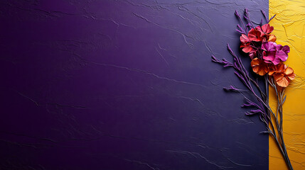 Abstract floral composition on a dark background