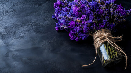 Abstract floral composition on a dark background