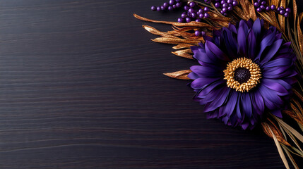 Abstract floral composition on a dark background