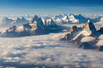 雲海に浮かぶ山々
