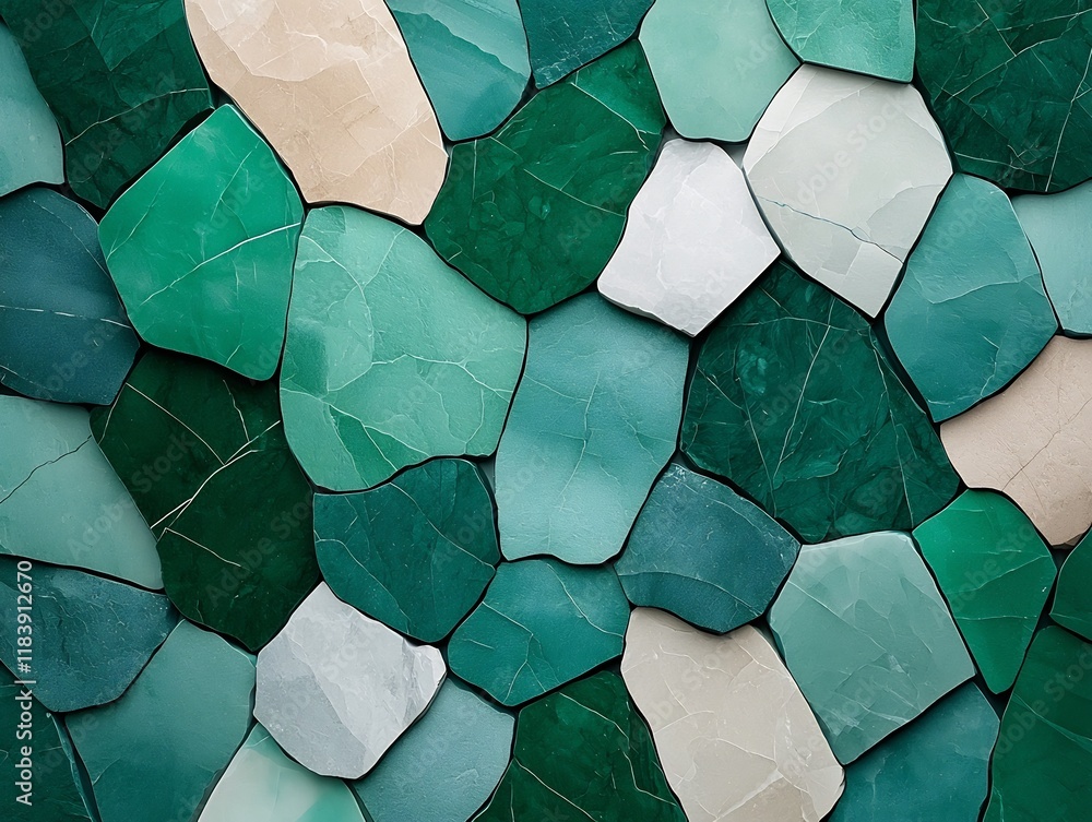 Poster captivating marble esque pattern in vibrant emerald jade and sage hues on minimalist white backgroun