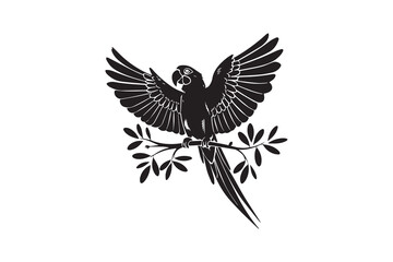 Parrot silhouette and vector © MdAhad