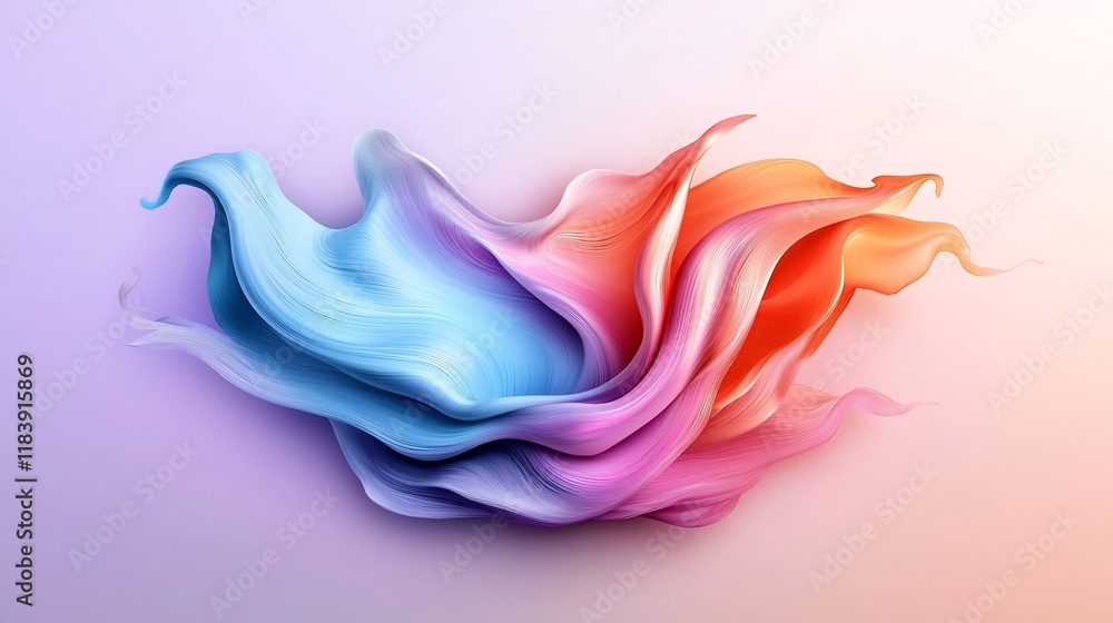 Poster captivating holographic foil backdrop with mesmerizing iridescent swirls and undulating cosmic patte
