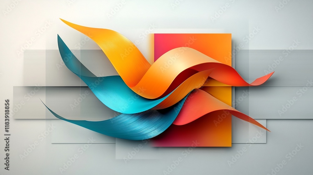 Poster dazzling holographic foil design featuring intricate geometric structures shimmering prismatic patte
