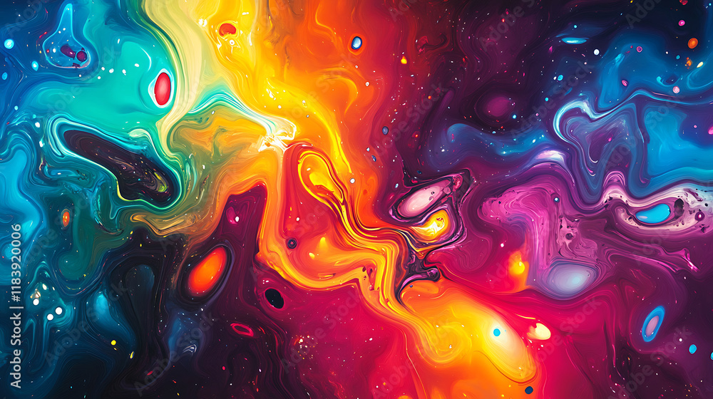 Aufkleber psychedelic abstract background with bright colors