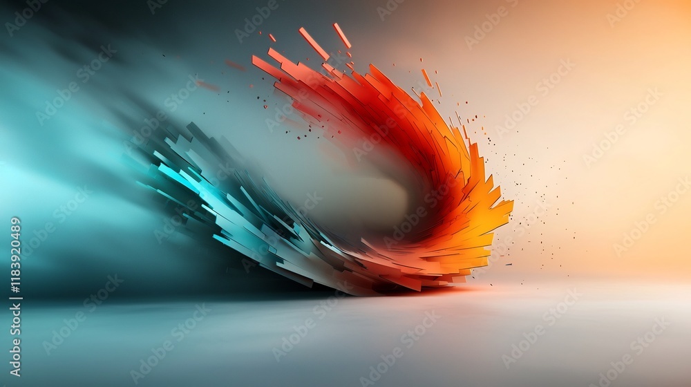 Poster mesmerizing holographic spectrum captivating iridescent reflections and refractions intricate geomet
