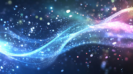 Fototapeta premium The duality of light as wave and particle background