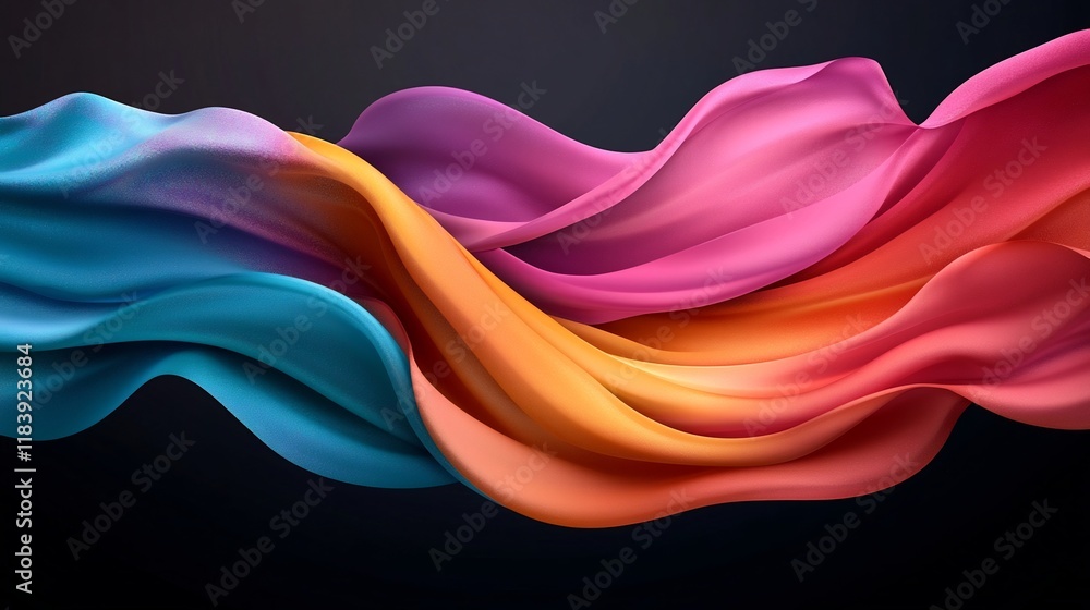 Poster captivating holographic foil background with dynamic rainbow hues iridescent shimmering effects mesm