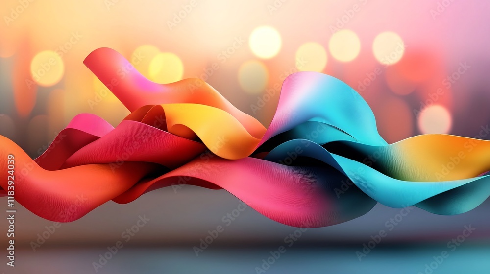 Poster captivating holographic foil design featuring iridescent appearance shimmering prismatic reflections
