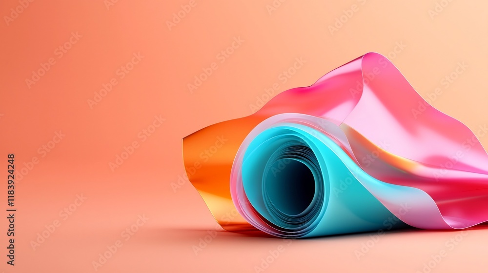 Poster mesmerizing holographic foil texture featuring captivating iridescent color shifts luminous metallic