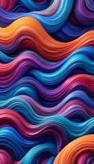 Fototapeta premium Abstract Colorful Waves Flowing Pattern Design