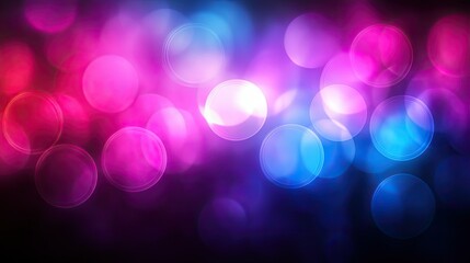 Abstract Pink and Blue Circular Lights Background