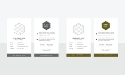 Simple Minimalistic Creative Unique ID Card Template Design