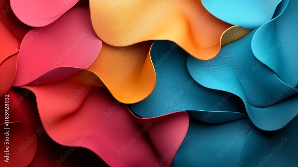 Poster mesmerizing holographic rainbow foil design with shimmering iridescent shapes and forms dynamic holo
