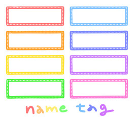 점선 유치원 이름표(kindergarten dot line name tag)