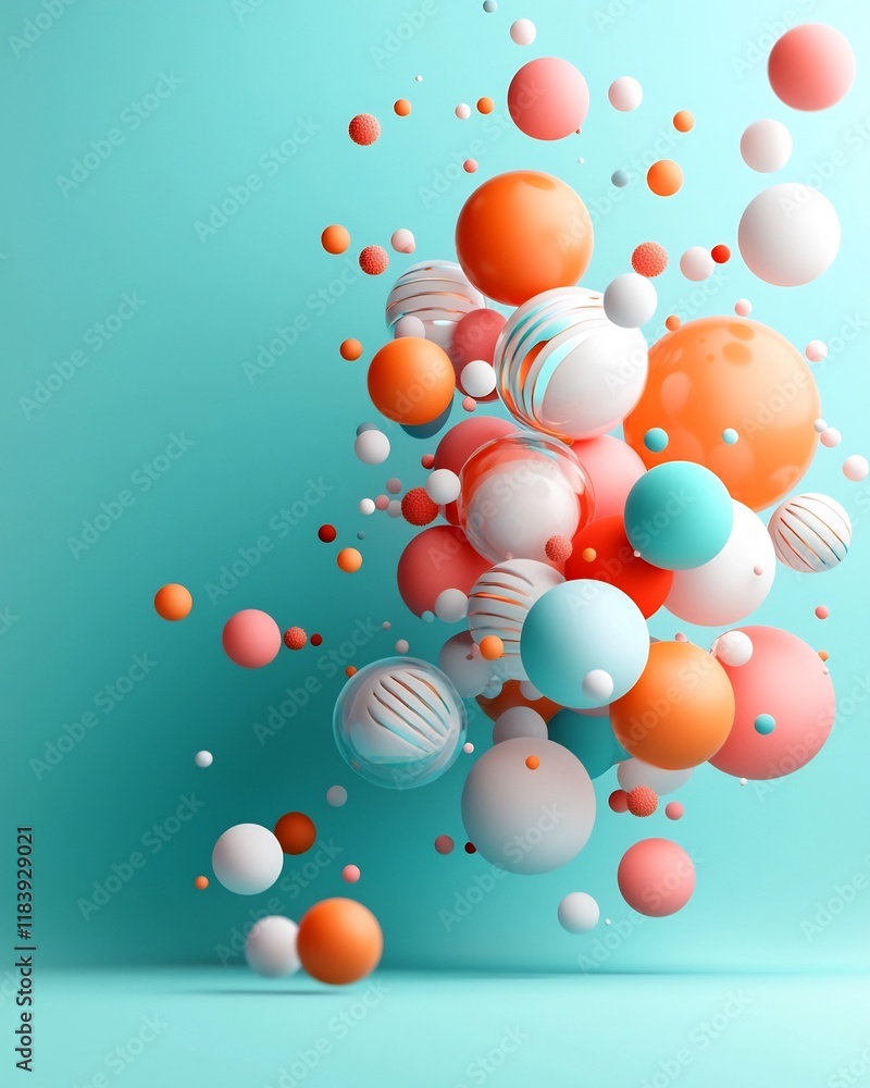 Poster captivating holographic gradient with iridescent rainbow foil backdrop and luminous orbs in ethereal