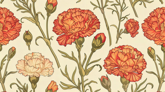 Flower blossom pattern wallpaper