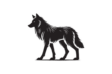 Wolf silhouette and vector