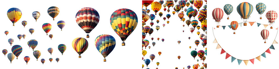 Obraz premium Balloon festival banner – A banner typically displayed at hot air balloon festivals, advertising the event or sponsors. Isolated on Clear White Background Highly Detailed