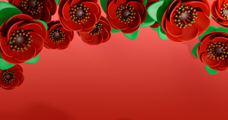 Poppy 3D Cartoon Render Background