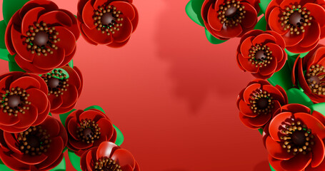 Poppy 3D Cartoon Render Background