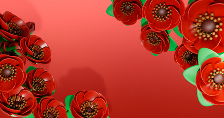 Poppy 3D Cartoon Render Background