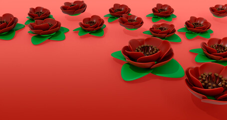 Poppy 3D Cartoon Render Background