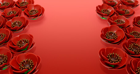 Poppy 3D Cartoon Render Background