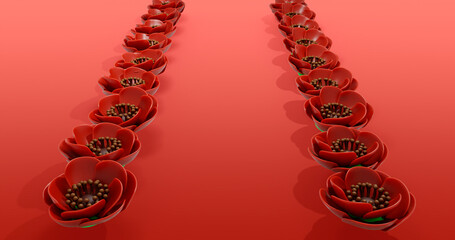 Poppy 3D Cartoon Render Background