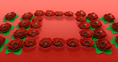 Poppy 3D Cartoon Render Background