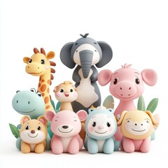 Colorful Animal Figurines for Kids Play and Decoration