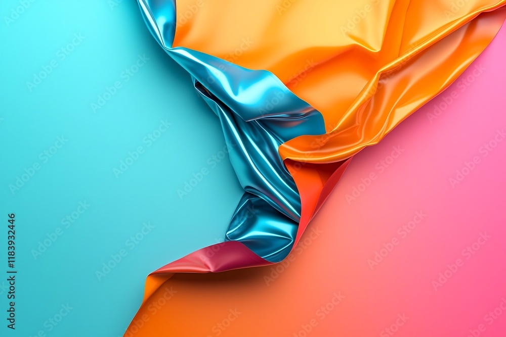 Poster mesmerizing holographic foil gradient with captivating prismatic textures and vibrant shifting hues 